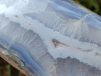 Polished Blue Lace Agate Standing Display Piece x 1 From Nsanje, Malawi - Toprock Gemstones and Minerals 