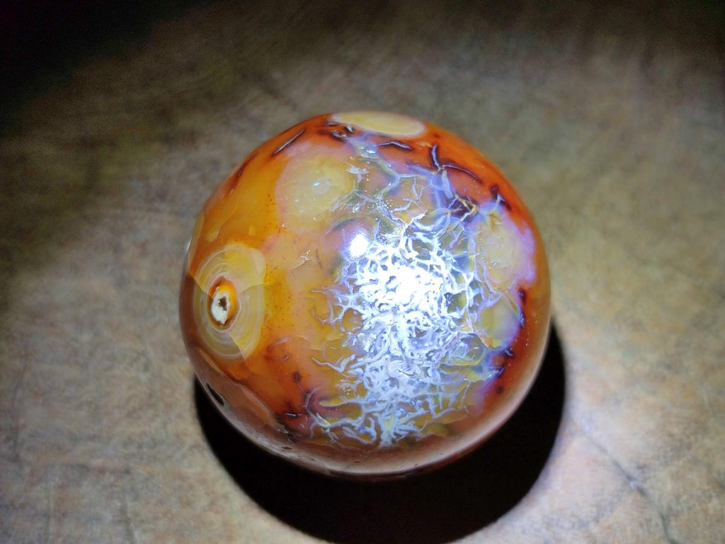 Polished and Natural Carnelian Agate Gemstone Spheres x 6 From Madagascar - Toprock Gemstones and Minerals 