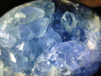 Polished and Natural Blue Celestite Free Forms x 4 From Sakoany, Madagascar - Toprock Gemstones and Minerals 