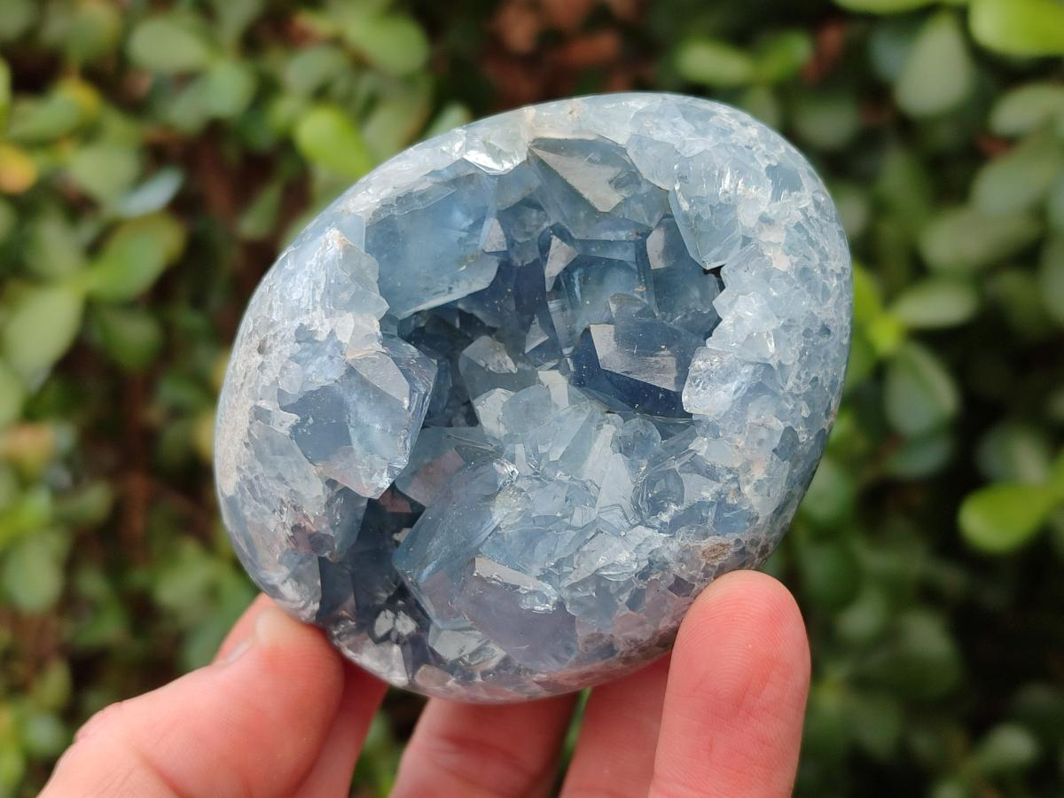 Polished and Natural Blue Celestite Free Forms x 4 From Sakoany, Madagascar - Toprock Gemstones and Minerals 