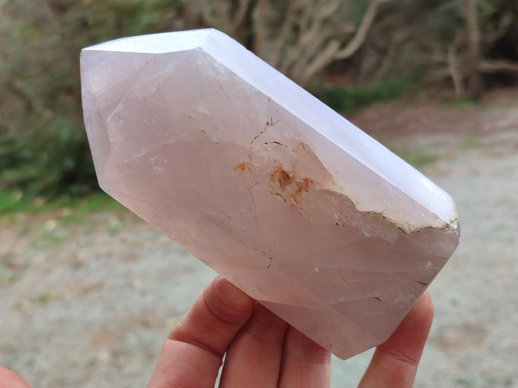 Polished Rose Girasol Pearl Quartz Crystals x 3 From Ambatondrazaka, Madagascar - Toprock Gemstones and Minerals 