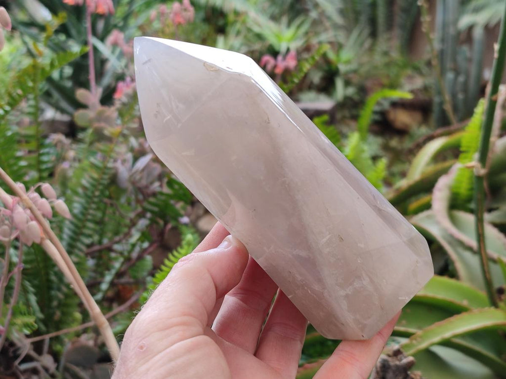 Polished Rose Girasol Pearl Quartz Crystals x 3 From Ambatondrazaka, Madagascar - Toprock Gemstones and Minerals 