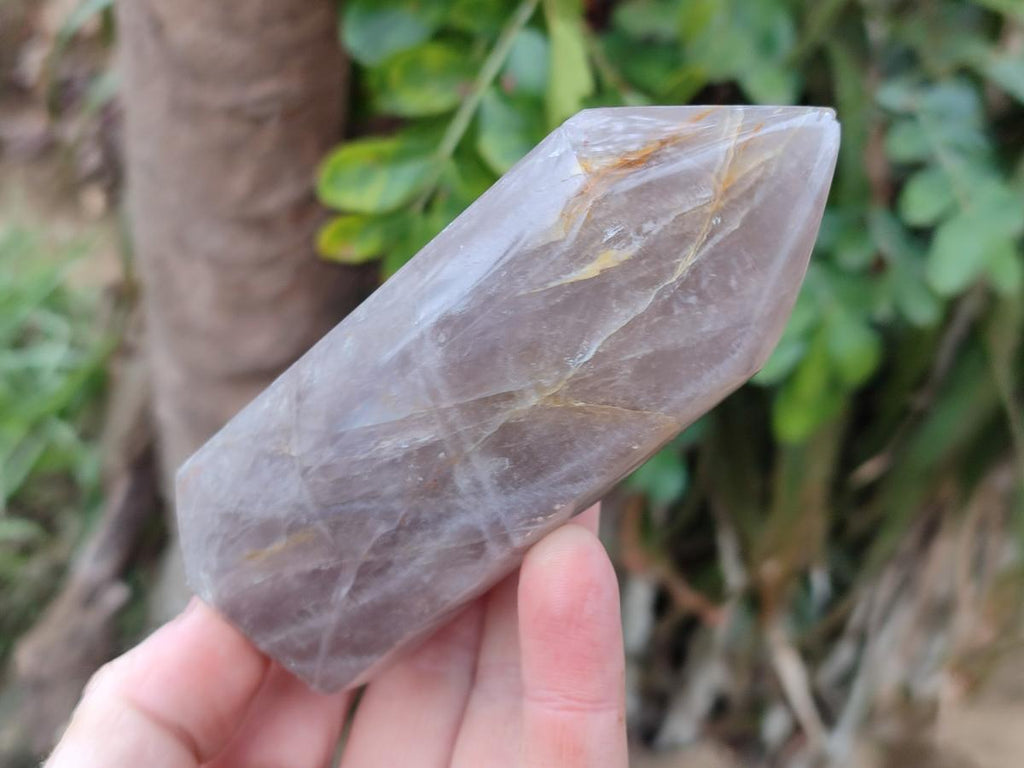 Polished Rose Girasol Pearl Quartz Crystals x 3 From Ambatondrazaka, Madagascar - Toprock Gemstones and Minerals 