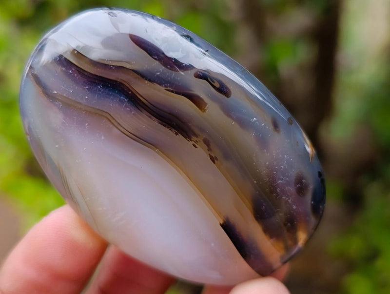Polished Banded Agate Galets x 20 From Madagascar - Toprock Gemstones and Minerals 