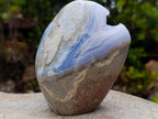 Polished Large Blue Lace Agate Standing Display Piece x 1 From Nsanje, Malawi - Toprock Gemstones and Minerals 