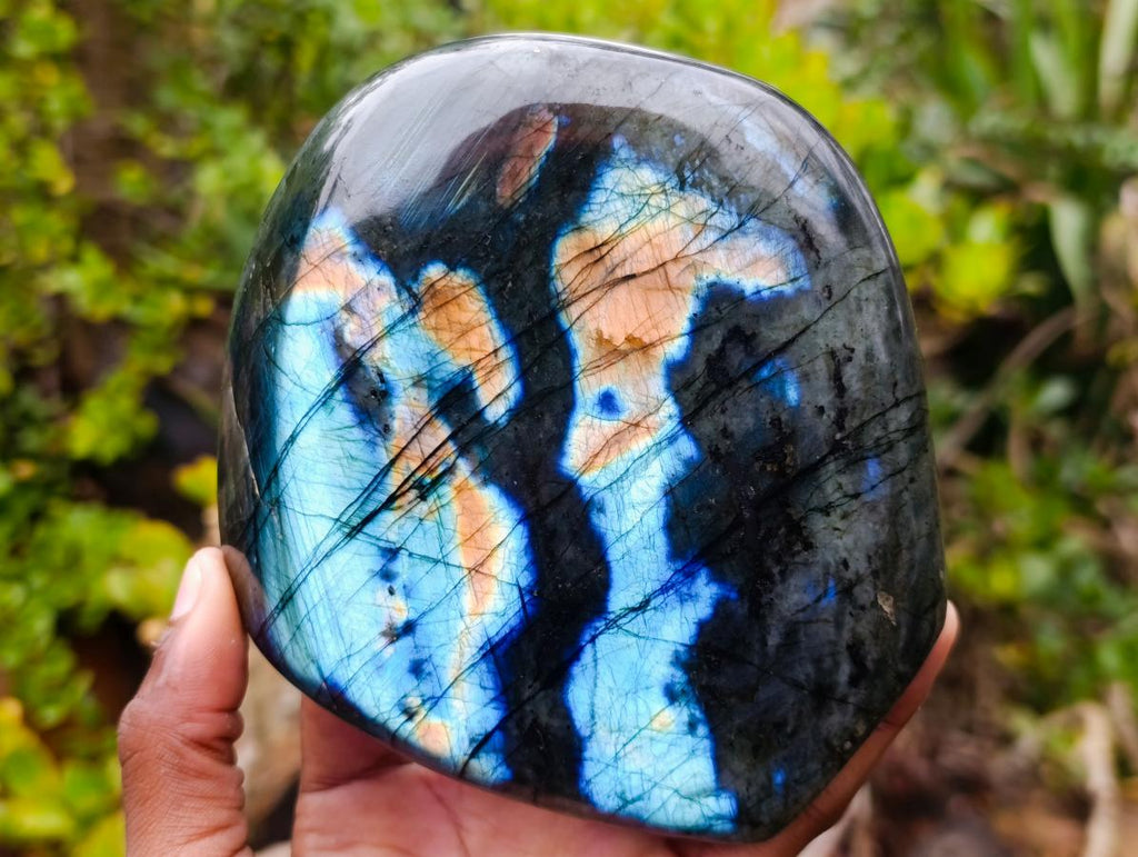 Polished Large Labradorite Standing Display Piece x 1 From Madagascar - Toprock Gemstones and Minerals 