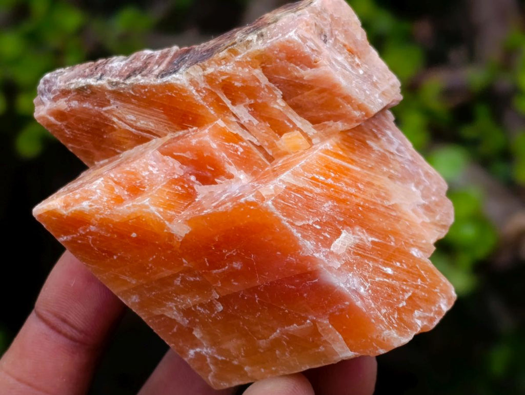Natural Rhombohedral Sunset Orange Calcite Specimens x 12 From Spitzkop, Namibia - Toprock Gemstones and Minerals 
