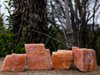 Natural Rhombohedral Sunset Orange Calcite Specimens x 12 From Spitzkop, Namibia - Toprock Gemstones and Minerals 
