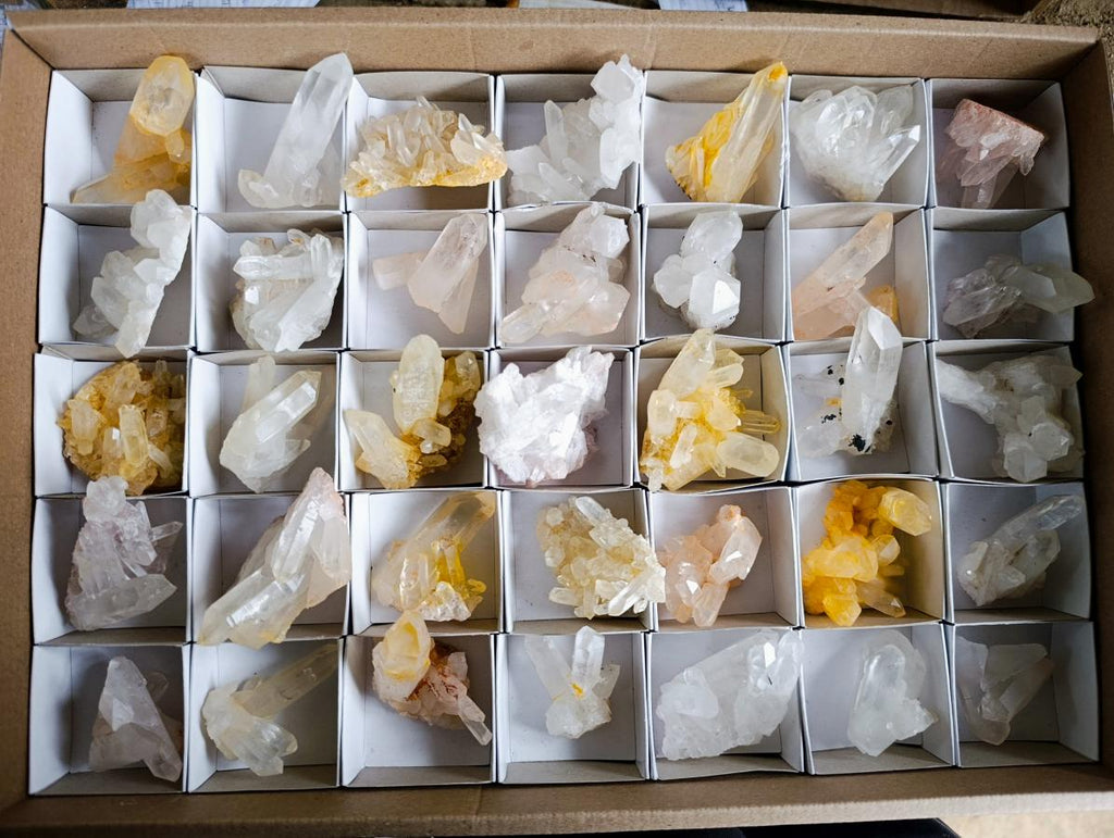 Natural Malagasy Quartz Clusters x 35 From Madagascar - Toprock Gemstones and Minerals 
