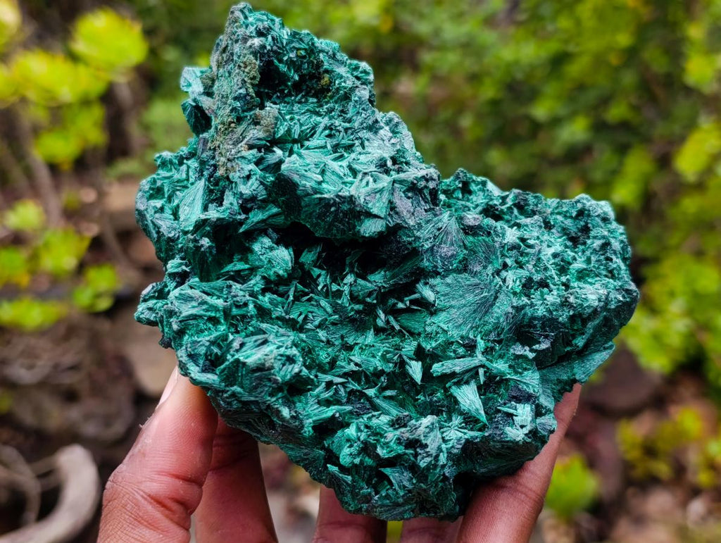 Natural Silky Malachite Specimens x 2 From Kasompe, Congo - Toprock Gemstones and Minerals 