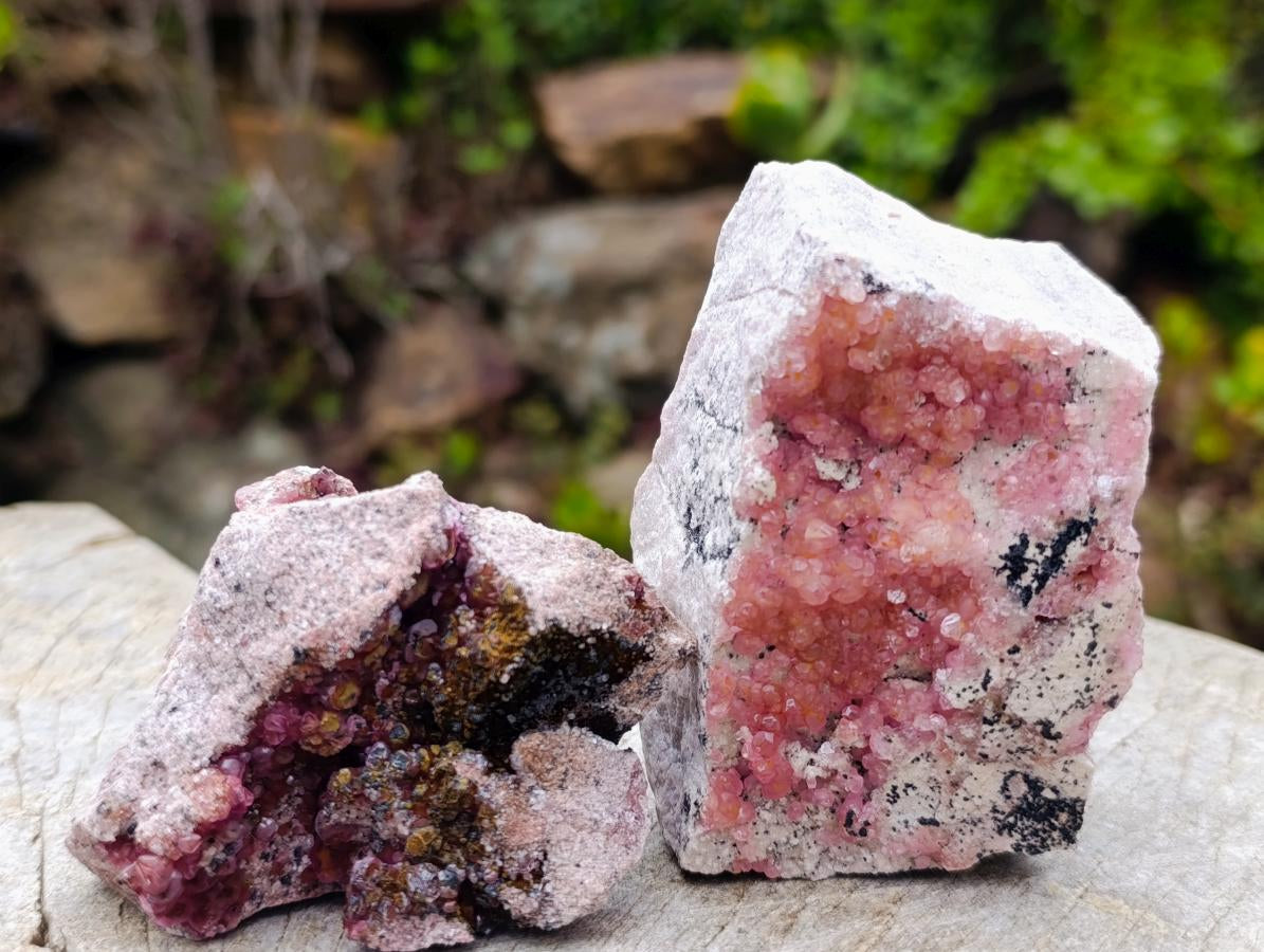 Natural Spherocobaltite Specimens x 6 From Musonoi Mine, Congo - Toprock Gemstones and Minerals 