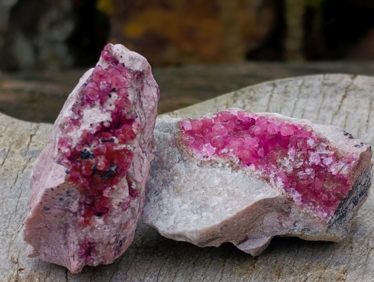 Natural Spherocobaltite Specimens x 6 From Musonoi Mine, Congo - Toprock Gemstones and Minerals 