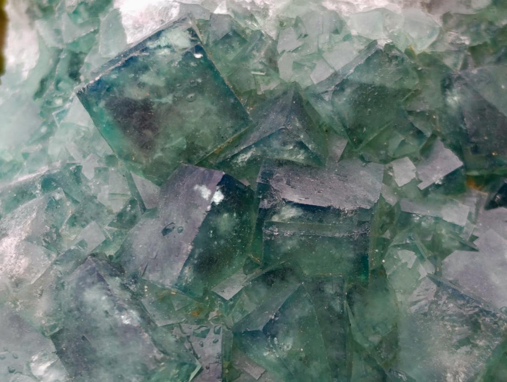 Natural Green Cubic Fluorite Specimens x 2 From Mandrosonoro, Madagascar - Toprock Gemstones and Minerals 