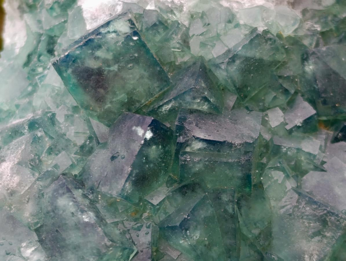 Natural Green Cubic Fluorite Specimens x 2 From Mandrosonoro, Madagascar - Toprock Gemstones and Minerals 