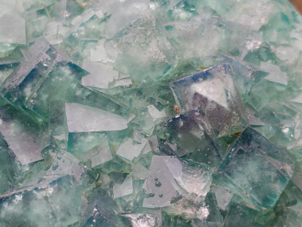 Natural Green Cubic Fluorite Specimens x 2 From Mandrosonoro, Madagascar - Toprock Gemstones and Minerals 