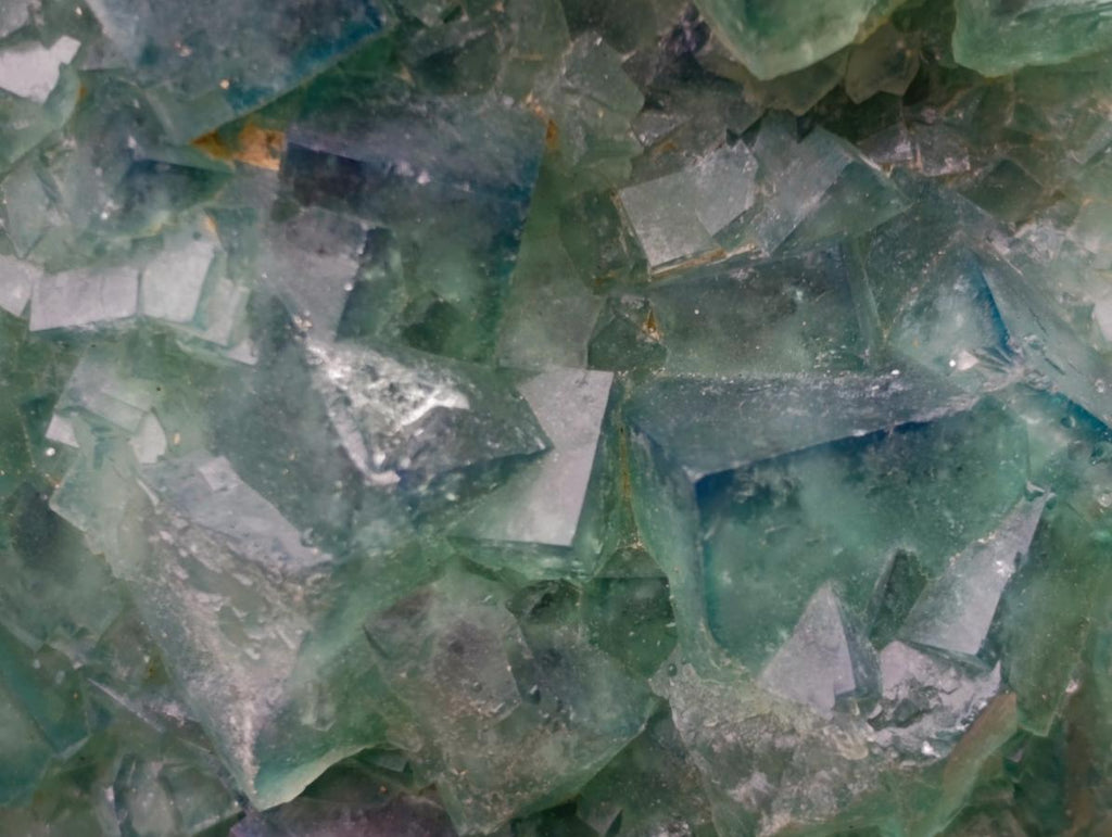 Natural Green Cubic Fluorite Specimens x 2 From Mandrosonoro, Madagascar - Toprock Gemstones and Minerals 