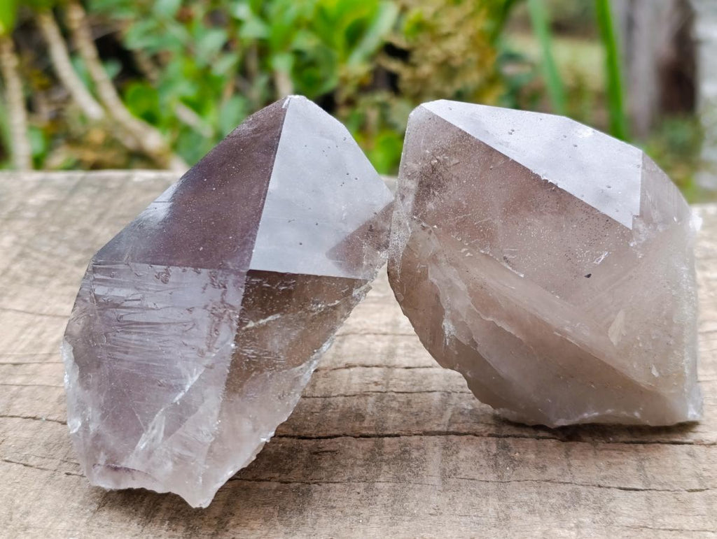 Natural Smokey Quartz and Clear Smokey Quartz Crystals x 6 From Zomba Plateau, Malawi - Toprock Gemstones and Minerals 