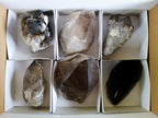 Natural Smokey Quartz and Clear Smokey Quartz Crystals x 6 From Zomba Plateau, Malawi - Toprock Gemstones and Minerals 