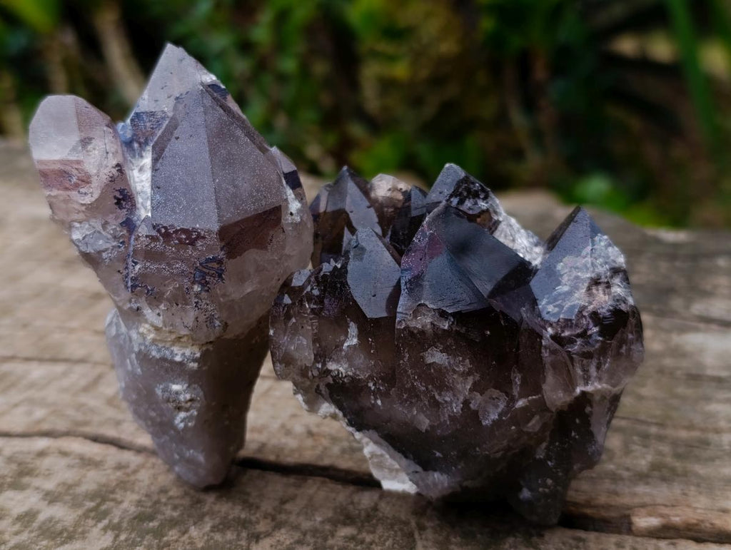 Natural Smokey Quartz and Clear Smokey Quartz Crystals x 6 From Zomba Plateau, Malawi - Toprock Gemstones and Minerals 