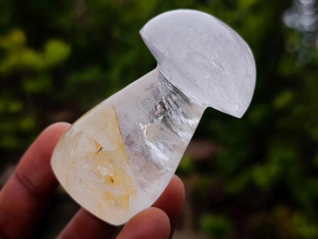 Polished Clear Quartz Mushrooms x 12 From Madagascar - Toprock Gemstones and Minerals 