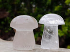 Polished Clear Quartz Mushrooms x 12 From Madagascar - Toprock Gemstones and Minerals 