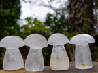 Polished Clear Quartz Mushrooms x 12 From Madagascar - Toprock Gemstones and Minerals 