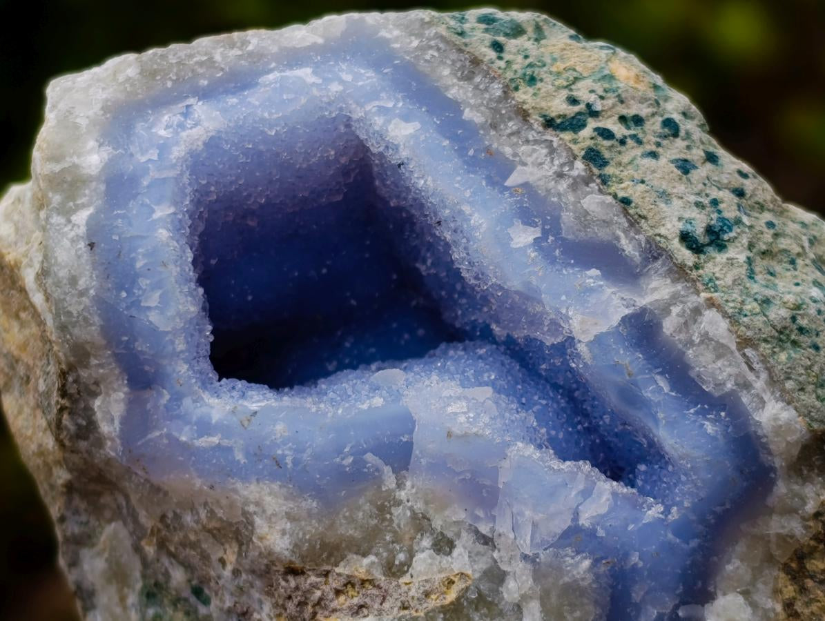 Natural Blue Lace Agate Geode Specimens x 6 From Nsanje, Malawi - Toprock Gemstones and Minerals 