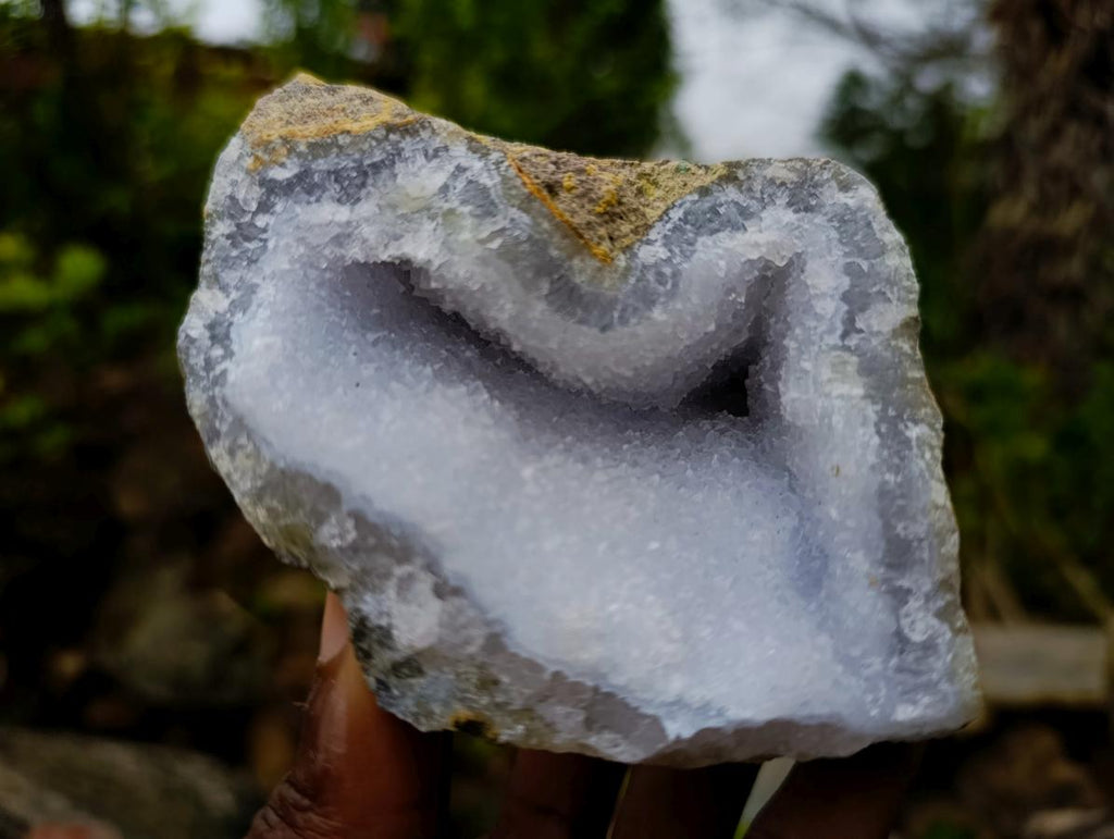 Natural Blue Lace Agate Geode Specimens x 6 From Nsanje, Malawi - Toprock Gemstones and Minerals 