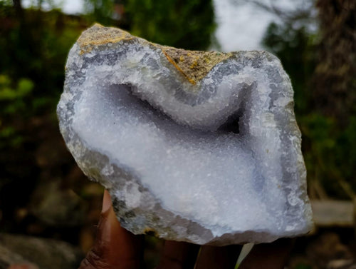 Natural Blue Lace Agate Geode Specimens x 6 From Nsanje, Malawi - Toprock Gemstones and Minerals 