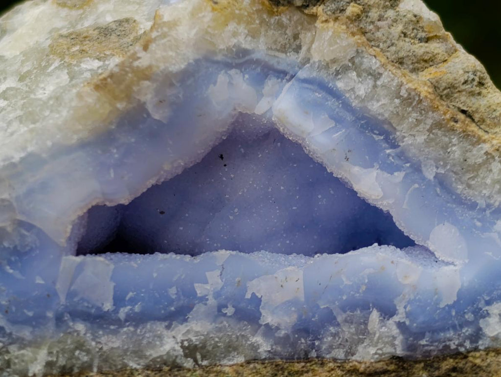 Natural Blue Lace Agate Geode Specimens x 6 From Nsanje, Malawi - Toprock Gemstones and Minerals 