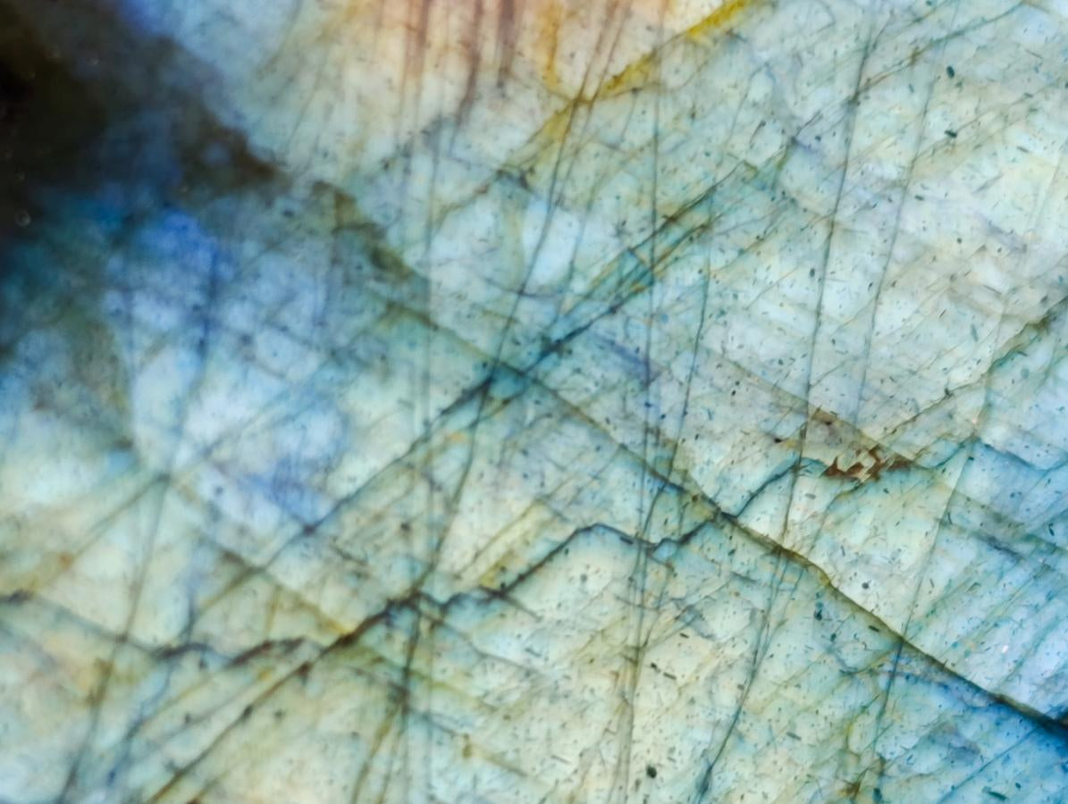 Polished One Side Labradorite Slices x 25 From Madagascar - Toprock Gemstones and Minerals 