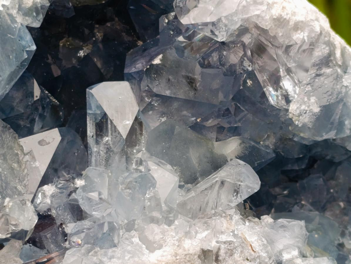 Natural Large Blue Celestite Geode Specimen x 1 From Sakoany, Madagascar - Toprock Gemstones and Minerals 