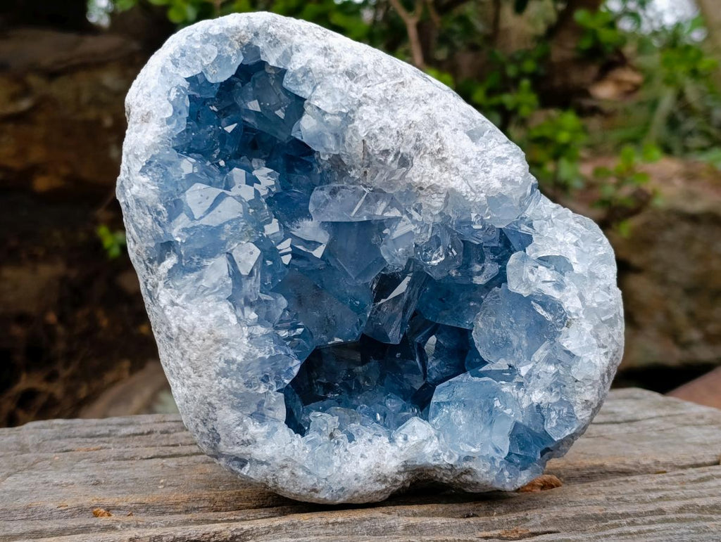 Natural Large Blue Celestite Geode Specimen x 1 From Sakoany, Madagascar - Toprock Gemstones and Minerals 