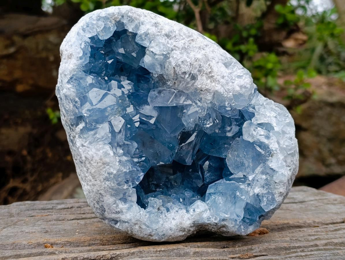 Natural Large Blue Celestite Geode Specimen x 1 From Sakoany, Madagascar - Toprock Gemstones and Minerals 