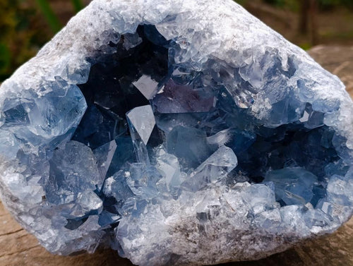 Natural Large Blue Celestite Geode Specimen x 1 From Sakoany, Madagascar - Toprock Gemstones and Minerals 
