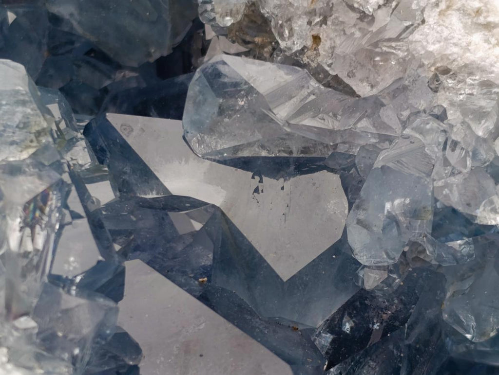 Natural Large Blue Celestite Geode Specimen x 1 From Sakoany, Madagascar - Toprock Gemstones and Minerals 