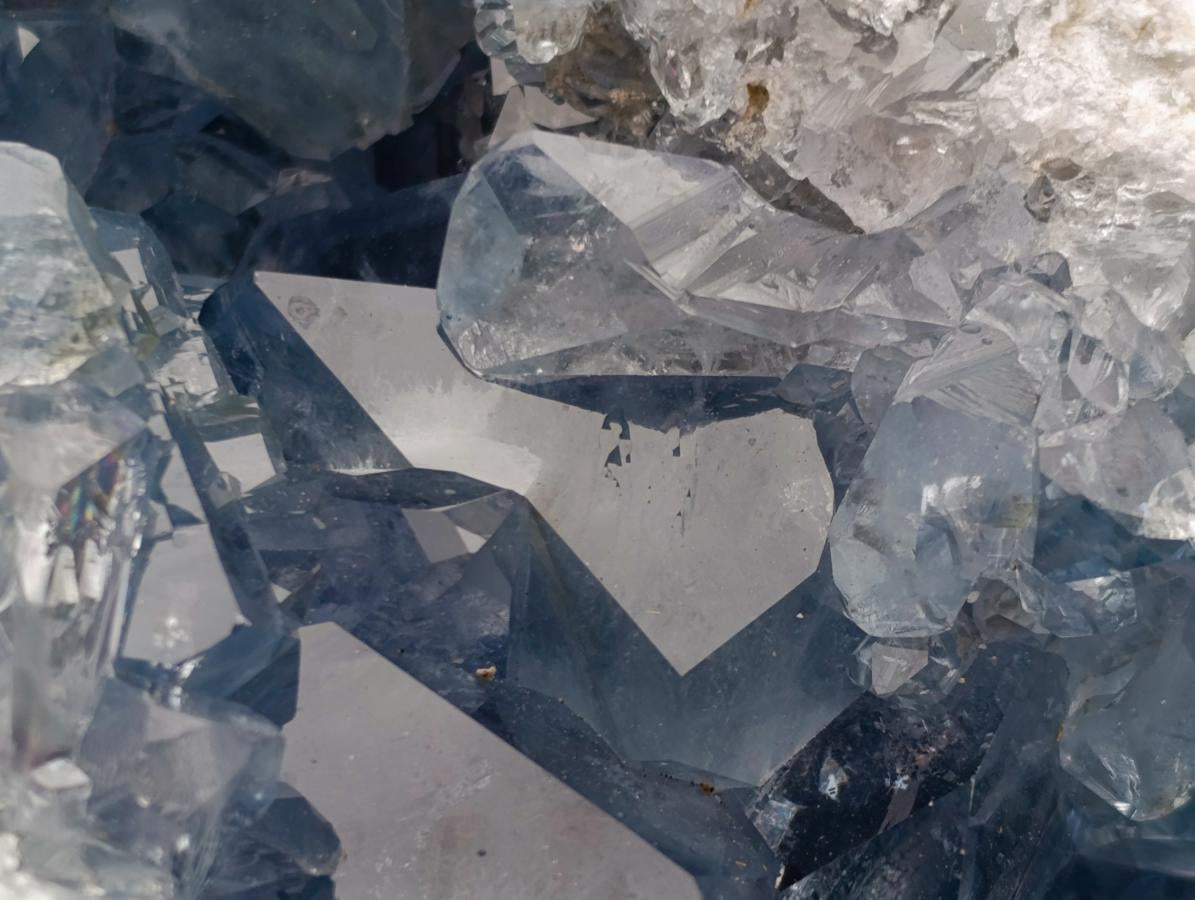 Natural Large Blue Celestite Geode Specimen x 1 From Sakoany, Madagascar - Toprock Gemstones and Minerals 
