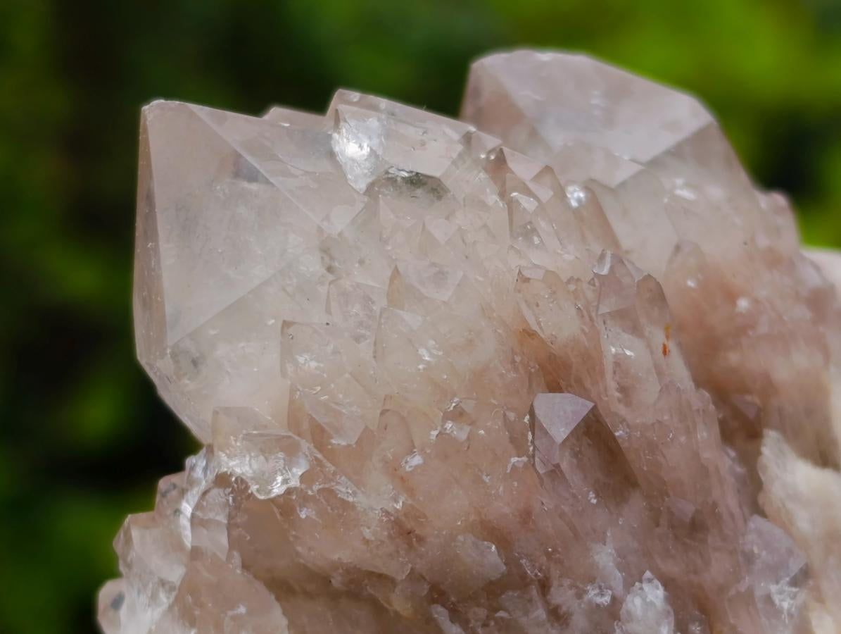 Natural Cascading White Phantom Smokey Luena Quartz Clusters x 6 From Luena, Congo - Toprock Gemstones and Minerals 