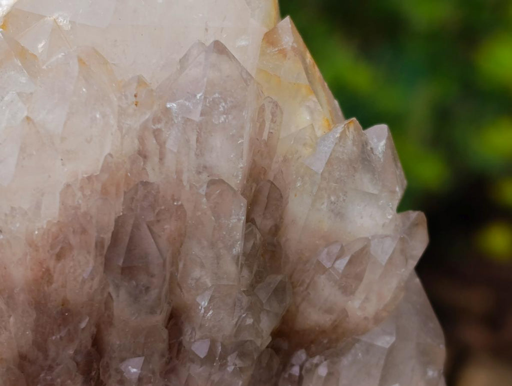 Natural Cascading White Phantom Smokey Luena Quartz Clusters x 6 From Luena, Congo - Toprock Gemstones and Minerals 