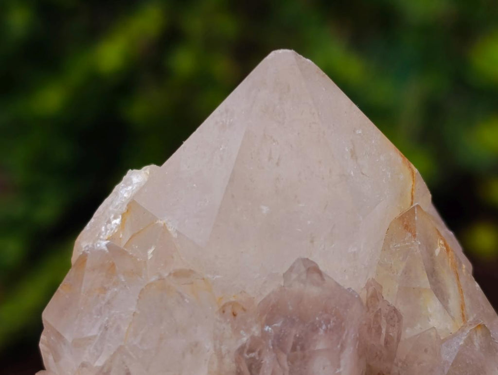 Natural Cascading White Phantom Smokey Luena Quartz Clusters x 6 From Luena, Congo - Toprock Gemstones and Minerals 