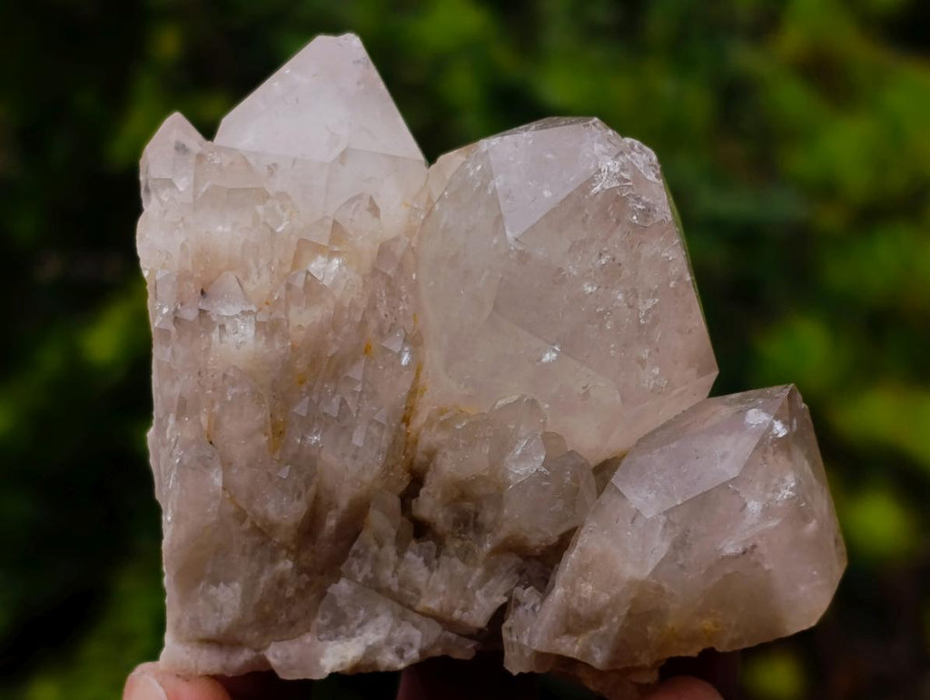 Natural Cascading White Phantom Smokey Luena Quartz Clusters x 6 From Luena, Congo - Toprock Gemstones and Minerals 