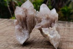 Natural Cascading White Phantom Smokey Luena Quartz Clusters x 6 From Luena, Congo - Toprock Gemstones and Minerals 