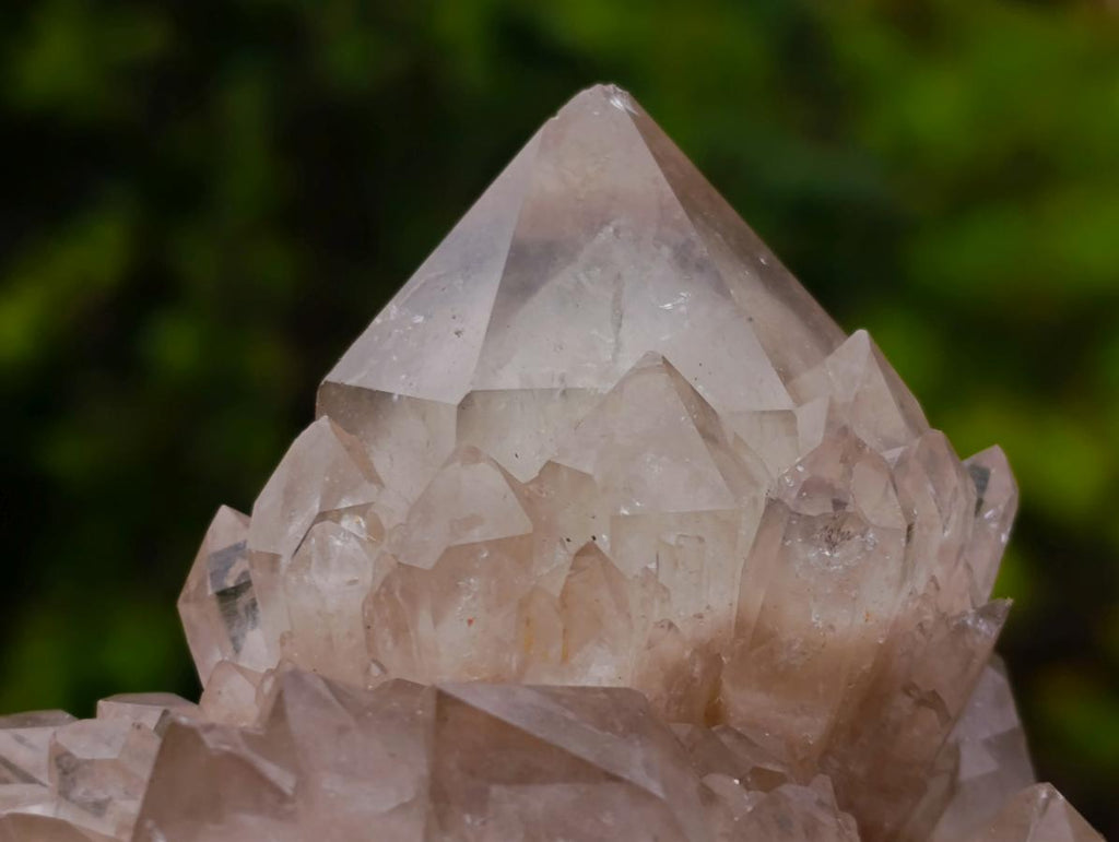 Natural Cascading White Phantom Smokey Luena Quartz Clusters x 6 From Luena, Congo - Toprock Gemstones and Minerals 