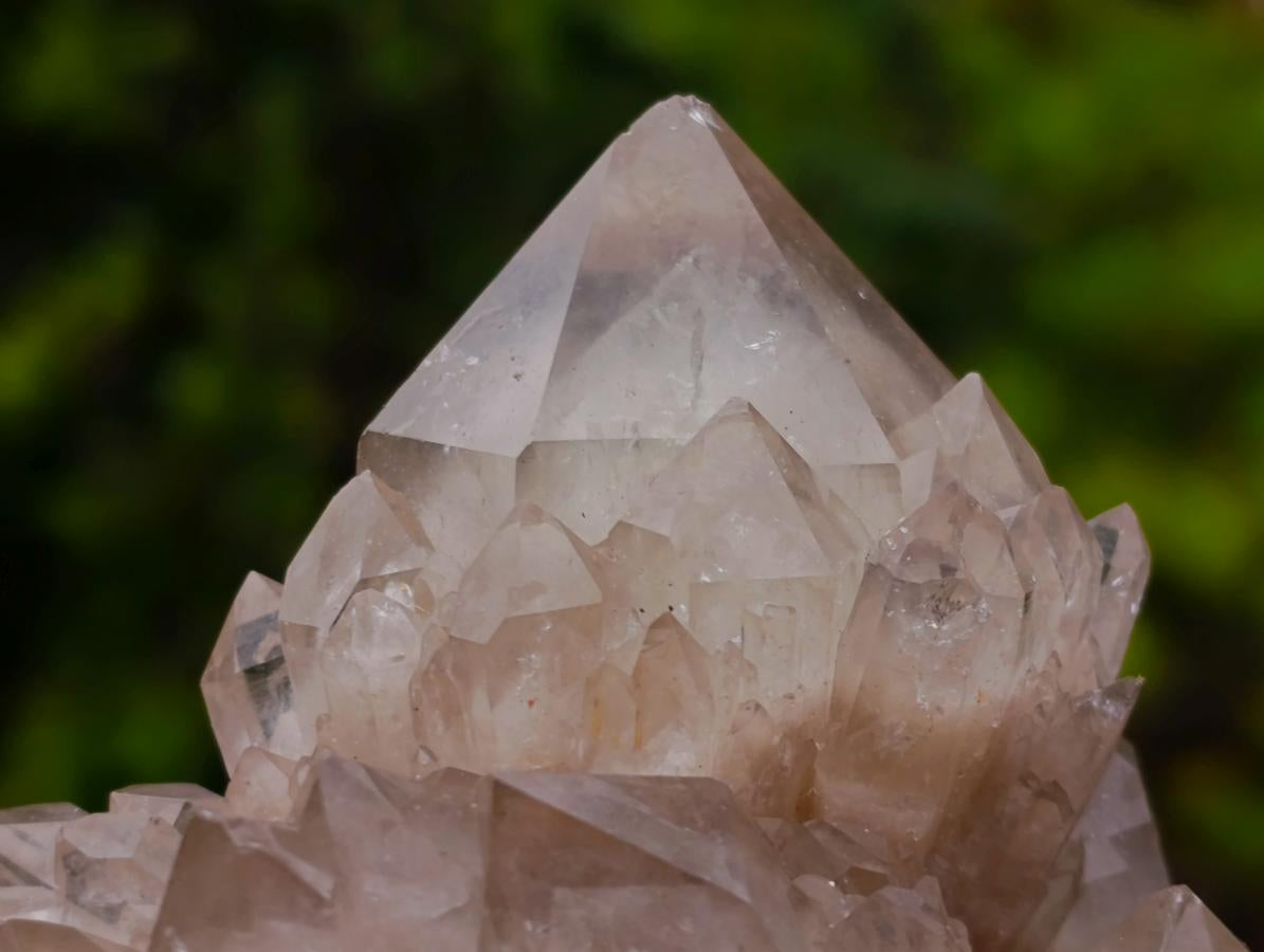 Natural Cascading White Phantom Smokey Luena Quartz Clusters x 6 From Luena, Congo - Toprock Gemstones and Minerals 