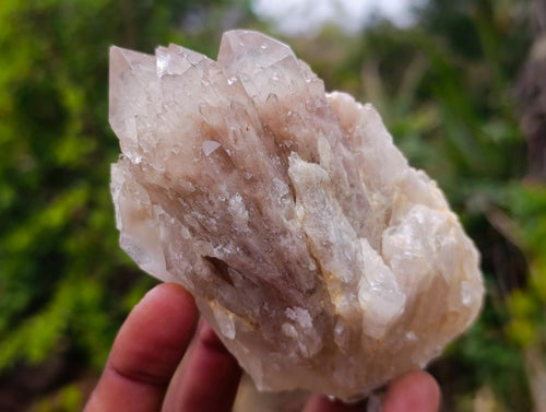 Natural Cascading White Phantom Smokey Luena Quartz Clusters x 6 From Luena, Congo - Toprock Gemstones and Minerals 