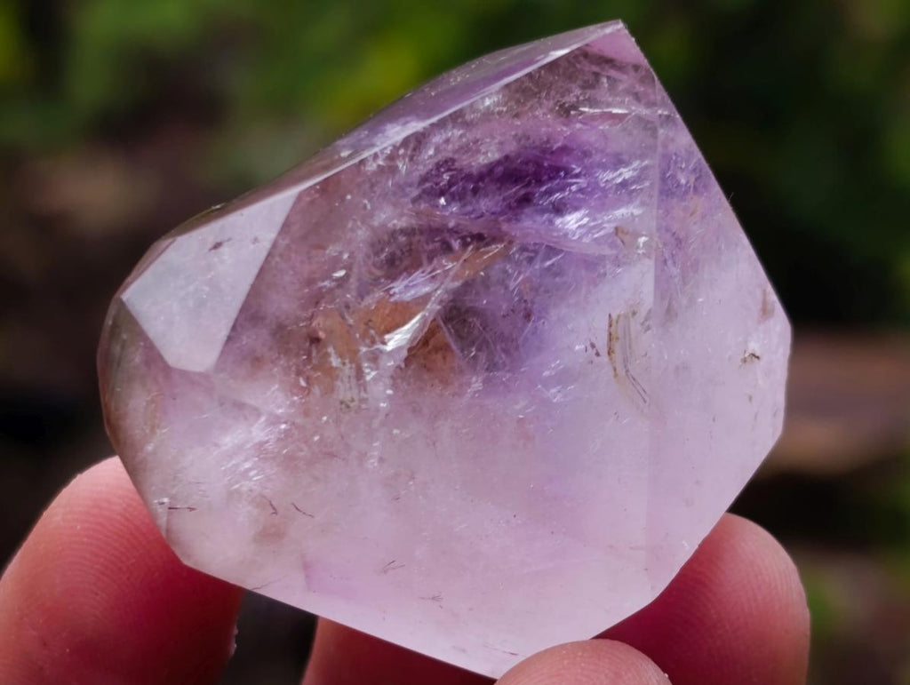 Polished Window Amethyst Crystals x 12 From Akansobe, Madagascar - Toprock Gemstones and Minerals 