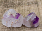 Polished Window Amethyst Crystals x 12 From Akansobe, Madagascar - Toprock Gemstones and Minerals 