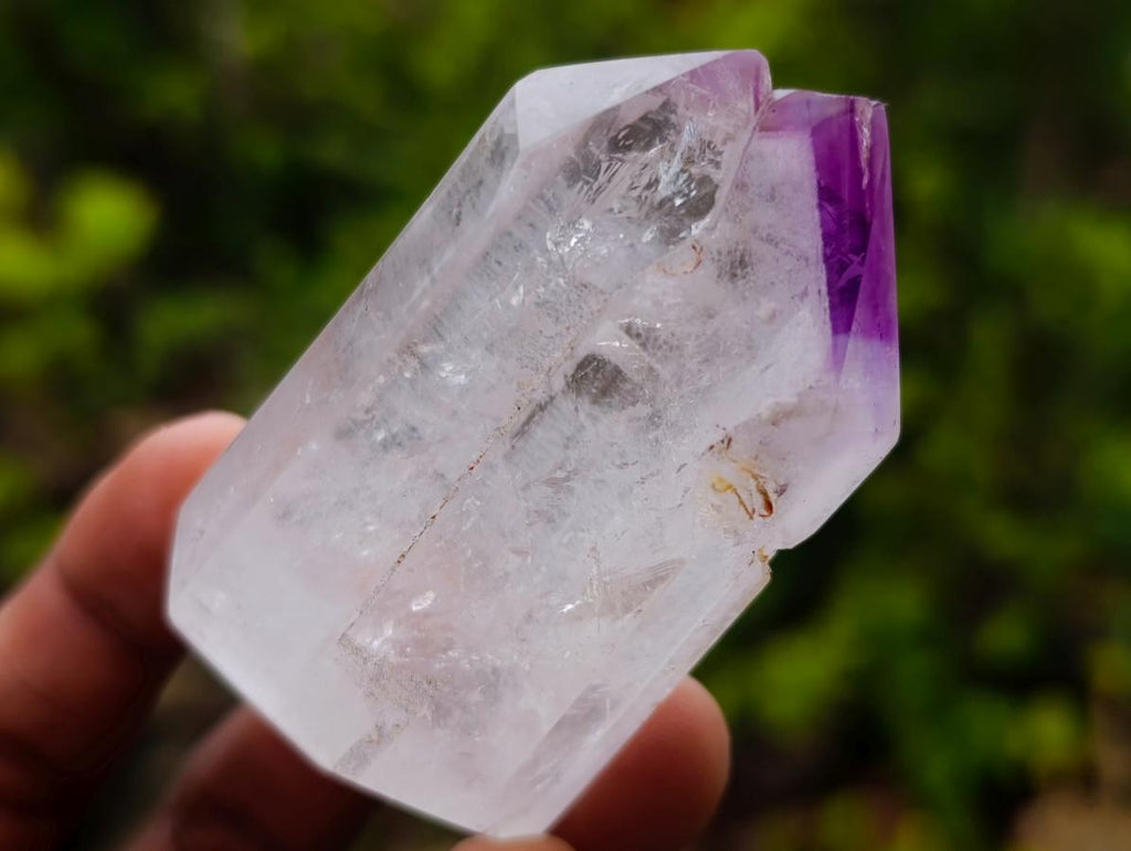 Polished Window Amethyst Crystals x 12 From Akansobe, Madagascar - Toprock Gemstones and Minerals 