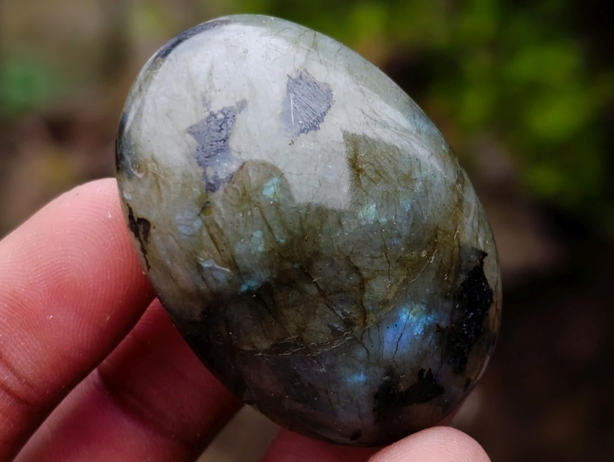Polished Labradorite Palm Stones x 20 From Madagascar - Toprock Gemstones and Minerals 