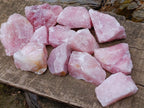 Natural Cobbed Rose Quartz Specimens x 12 From Northern Cape, South Africa - Toprock Gemstones and Minerals 